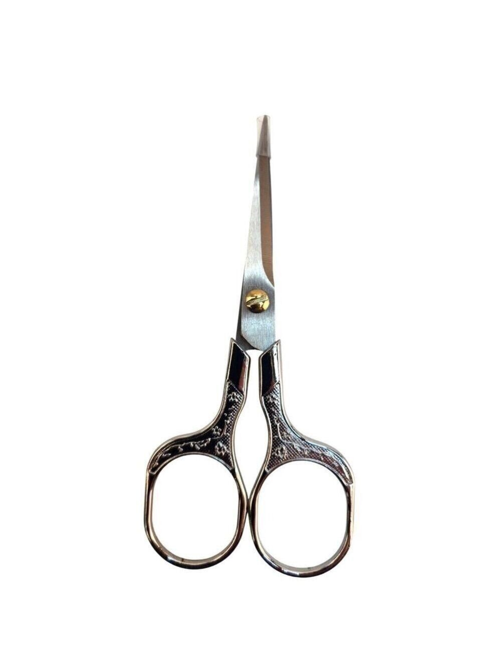 Ornate Embroidery Scissors Silver Handle Vintage Sewing Shears Craft Tool